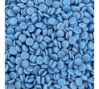 Matt confetti cupcake sprinkles (50g). 3mm vegan, natural and bake stable Birthday cake decorations for home baking. Edible toppers for funfetti cakes, doughnuts, cookies and ice cream. (Blue)