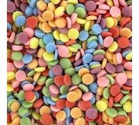 Matt confetti cupcake sprinkles (50g). 3mm vegan, natural and bake stable Birthday cake decorations for home baking. Edible toppers for funfetti cakes, doughnuts, cookies and ice cream. (Rainbow)