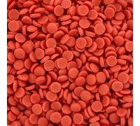Matt confetti cupcake sprinkles (50g). 3mm vegan, natural and bake stable Birthday cake decorations for home baking. Edible toppers for funfetti cakes, doughnuts, cookies and ice cream. (Red)