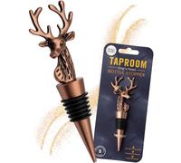Matt Copper Stag's Head Wine Bottle Stopper - Silicone Layered Seal. Classy Modern Design, Silver In Colour, Great For Beginners & Professionals, 12cm x 4.1cm x 2.1cm