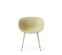 Matt Dining Chair With Armrests Cream/Steel/Hemp