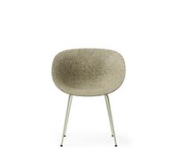 Matt Dining Chair With Armrests Cream/Steel/Seaweed