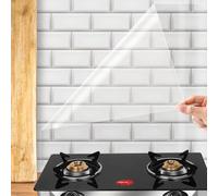Matt Electrostatic Wall Protection Film, Splash Guard Kitchen Back Wall, Splash Furniture Protective Film, Wall Film, Washable Protection for Walls, Kitchen, Furniture, Office