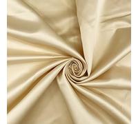 Matt Finish Duchess Satin Fabric Bridal Prom Dress Craft Back Crepe Fabric 60'' Sold by Metre (Champagne)