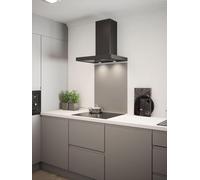 Matt Grey Glass Kitchen Splashback 600mm X 750mm, Grey