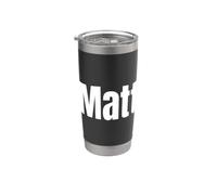 Matt Name Personalized First Names Epic Minimal Text Stainless Steel Insulated Tumbler