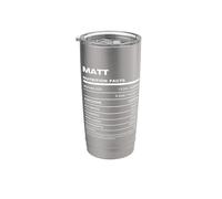 Matt Nutrition Facts Name Stainless Steel Insulated Tumbler
