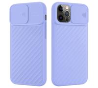 (Matt Purple) Cadorabo case for Apple iPhone 12 PRO MAX TPU silicone cover camera protection Display Saver Display Protection