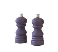 Matt Purple Salt & Pepper Grinder Mills Short 5" Modern Soft Touch Pot Shakers