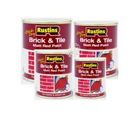 Matt Quick Dry Rustins Brick & Tile Paint Red Interior Exterior 250ML 500ML 1L