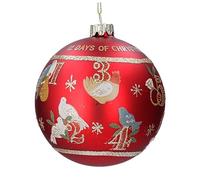 Matt Red 12 Days of Christmas Bauble Gisela Graham