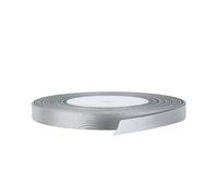 Matt Silver Satin Ribbon, Double Sided Polyester Ribbon 10mm x 100 Yards - Fabric Thick Ribbon for Gift Wrapping, Valentine Bouquets, DIY Sewing Project, Party Balloon, Hair Bows Cake Decoration