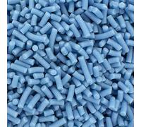 Matt strands cupcake sprinkles (50g). Vegan, natural and bake stable Birthday cake decorations for home baking. Edible toppers for funfetti cakes, doughnuts, cookies and ice cream. (Blue)