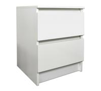 (Matt White, 2 Drawer Bedside Cabinet) Carlton Chest Of Drawers Matt Finish