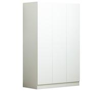 FWStyle Matt White 3 Door Push To Open & Soft Close Wardrobe, White