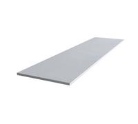 Matt White Stone Effect Chamfered Straight Edge Acrylic Worktop (T) 1.2Cm X (L) 122Cm X (W) 38.5Cm