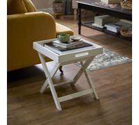 Matt White Tray Table (H)44Cm (W)40Cm (D)40Cm