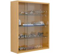 (Matt, Wood) Hanging display cabinet Wall display case glass Drivalo M