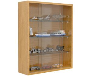 (Matt, Wood) Hanging display cabinet Wall display case glass Drivalo M