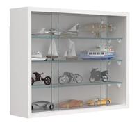 (Matt, Wood) Hanging display cabinet Wall display case glass Drivalo S
