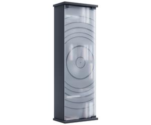 (Matt, Wood) Wood CD DVD Stand Shelf Glass Door Tilano M