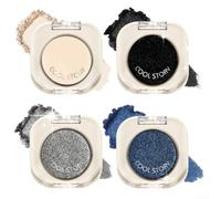 Matte and for shimmer mix, 4 for versatile shades, highly pigmented, silky texture, nude tones(SET-C (Punk Smoke))