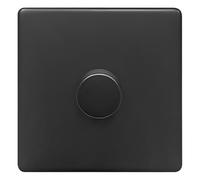 Matte Black 1 Gang LED Dimmer Switch, 2 Way, 5w - 100w BL350