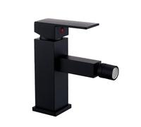 Matte Black 360° Swivel Bidet Faucet - Round Nozzle, Deck-Mounted Hot & Cold Mixer, Sleek Modern Bathroom Sink Tap for Effortless Cleaning & Stylish Upgrade (30122)