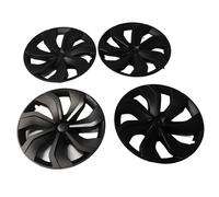 Matte Black 4 Pcs Wheel Hub Cap for 19 Inch Wheels, Symmetrical Design, ABS Material - Durable Protection, Stylish Upgrade for Automobiles