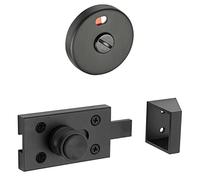 Matte Black Aluminium Cubicle Door Lock with Buffer Indicator Release and Keep for Toilet Cubicles