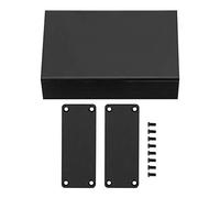 Matte Black Aluminium Project Box, Electronic Enclosure Case, Die - Cast Housing, DIY PCB Casing, with Baffles and Screws, for GPRS Modules, Oxidised Finish, 1.5mm
