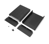 Matte Black Aluminum Alloy GPS Enclosure, Extruded Aluminum Case for Electronic Projects, Split - Type Box with Baffles for PCB Wiring, 45x122x160mm