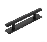 Matte Black Aluminum For Sliding Door Handle No Drill Mounting Works With Certain Large Exposed Door Applications(A)