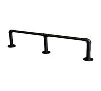 Matte Black bar Foot Rail kit, Industrial Retro Style Floor Standing Foot Rest Pole， for Kitchen Island, Hotel Reception Desk(10FT/3.05M)