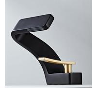 Matte Black Bathroom Sink Faucet, Modern Single Handle Waterfall Mixer Tap, Sl asin Mixer for Stylish Washbasin, Elegant Bath Fixture for Contemporary Bathrooms