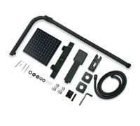 Matte Black Bathroom Thermostatic Exposed Shower Mixer Twin Head