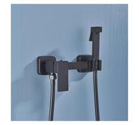 Matte Black Bidet Brass Shower Hot and Cold Water Washer Mixer Shower Toilet Sprayer Bathroom Accessories(Matte Black)