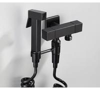 Matte Black Bidet Shower Solid Brass Handheld Sprayer for Toilet Single Cold Water Anal Corner Valve Faucets(FXF01-BJ)