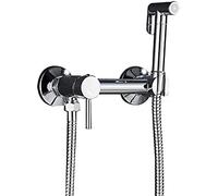 Matte Black Bidets Faucet Toilet ClUPCer Set Shower Spray Bidet Sprayer Toilet Faucets Hygienic Bidet Muslim Taps,Chrome,Black(Nero) LWX