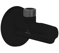 Matte Black Brass 1/2" x 1/2" BSP Toilet Hose Valve Water Tap Cut-Off