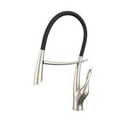 Matte Black Brass Kitchen Faucet Pull Out Design Single Handle Dual Control Hot & Cold Water 2 Function Sink Tap for Modern Kitchens