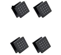 Matte Black Brass Square Body Spray Jets - 4pc Concealed Shower Faucet Accessories for Spa Experience - Ch & d h, High-Pressure Water Spray Head