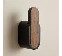 Matte Black/Brown Single Hook Towel Hanger Wall Mounted