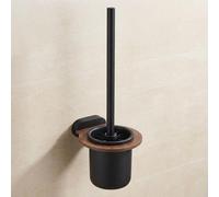 Matte Black/Brown Toilet Brush Ceramics Cup Wall Mounted