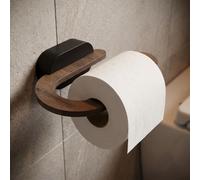 Matte Black/Brown Toilet Roll Holder Hanger Wall Mounted