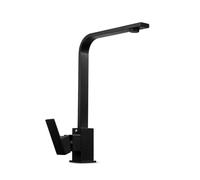 Matte Black/Brushed Nickle Kitchen Faucet, 360 Rotate Cold Hot Water Sink Mixer Silver Kitchen Tap, Groove Cooling and Heat Tap(Nero)