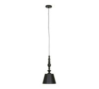 Matte Black Ceiling Pendant, Dome Suspension Light With Adjustable Cord, Lightweight Iron Hanging Lamp Premier Housewares Black One Size