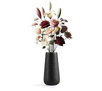 Matte Black Ceramic Vase, 8 inches (20cm), Modern Home Decor Centrepieces, Classic Flowers Vase for Pampas Grass or Flowers - Quality Handmade from Ceramic - Quality and Minimalist Design