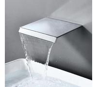 Matte Black/Chrome Bathroom Faucet Wall Mounted Waterfall Basin Faucets Washing Taps Hot & Cold Water Mixer Tap(Cromo)