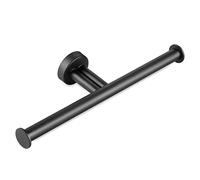 Matte Black Double Toilet Paper Holder, SUS304 Stainless Steel Dual Rolls Tissue Holder Wall Mounted for Bathroom Holding 2 Toilet Rolls